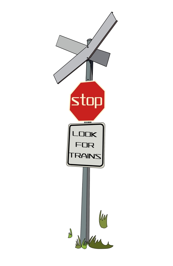 灰色交通警示牌