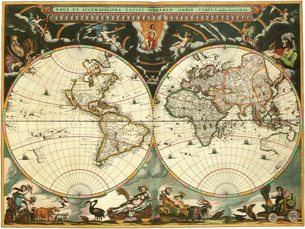 东西半球世界地图