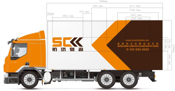 物流公司车体广告车身广告图片