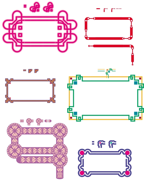 独特边框花纹素材