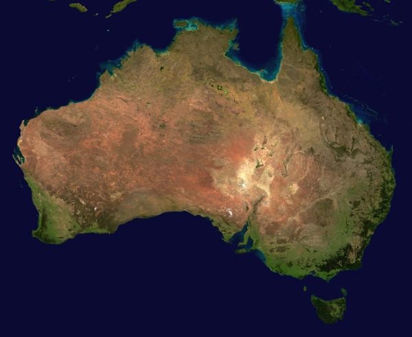 澳大利亚卫星图像