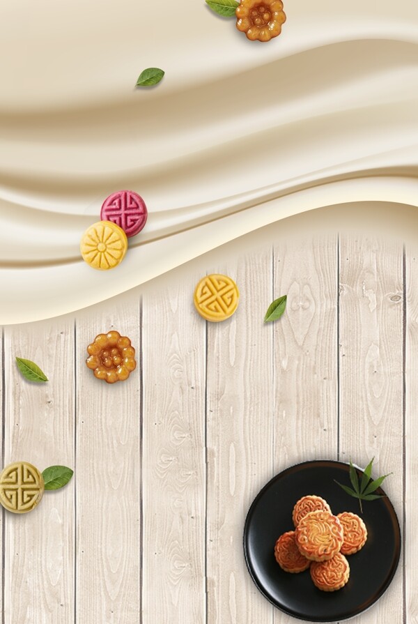 中秋节月饼广告背景