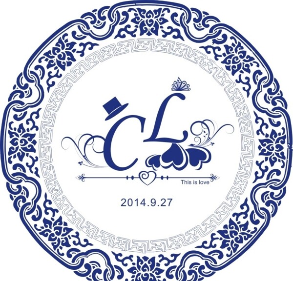 青花瓷主题logo图片