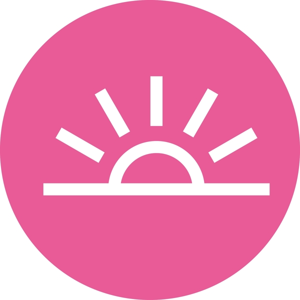 粉红背景太阳图标素材