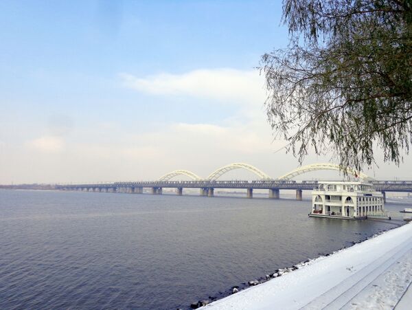 松花江冬景图片