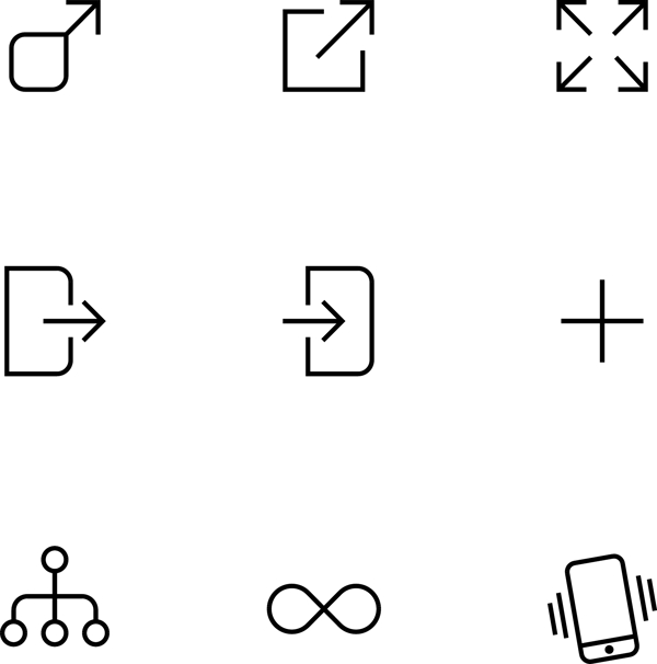 icons简约线条标签