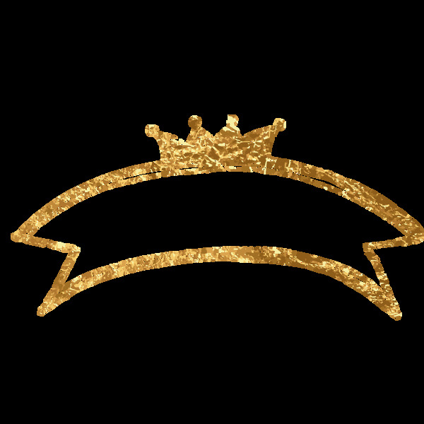 创意金色皇冠饰品png元素