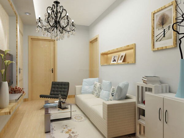 小户型客厅设计多人沙发装修效果