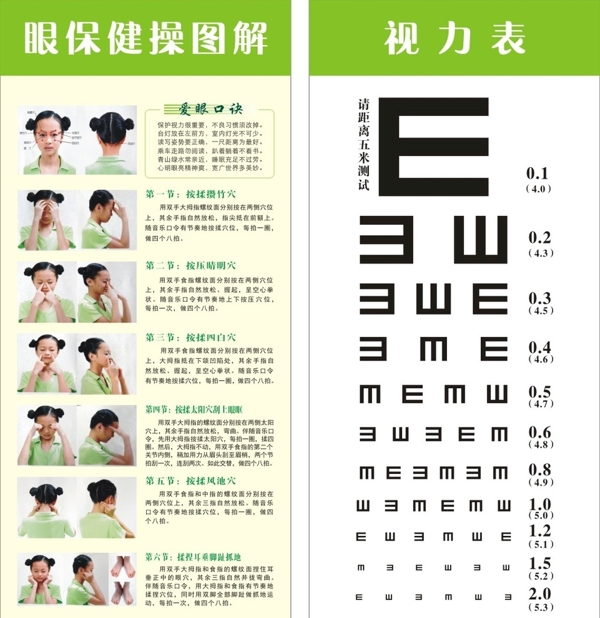 眼保健操视力表