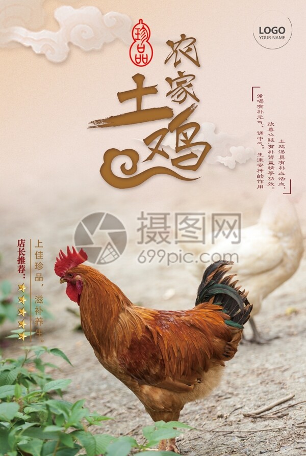 农家土鸡宣传海报