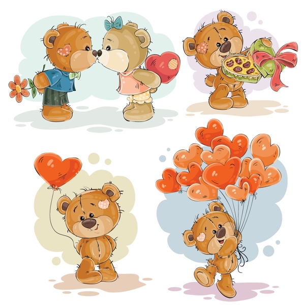 情人节可爱的泰迪熊