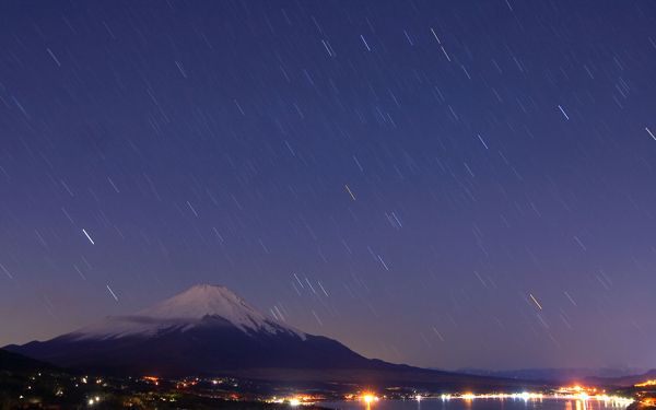 山梨富士山夜景图片