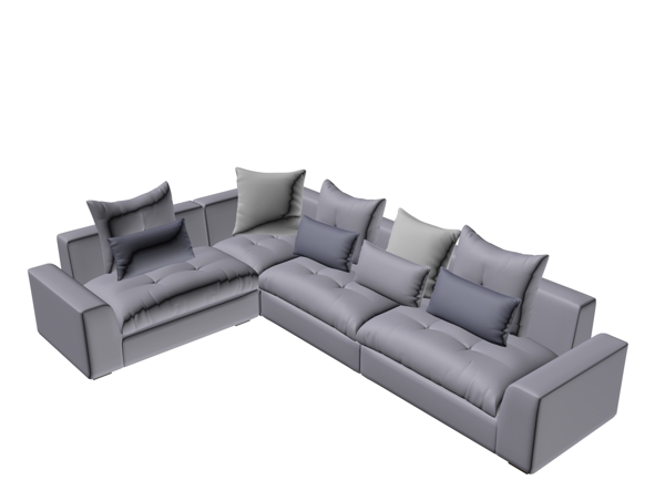 现代商务沙发简约沙发3d模型