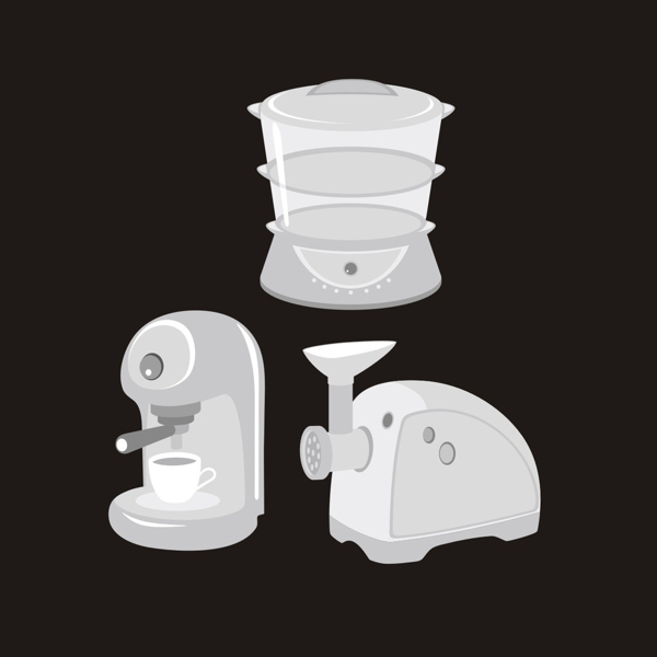 咖啡机蒸蛋器绞肉机图片