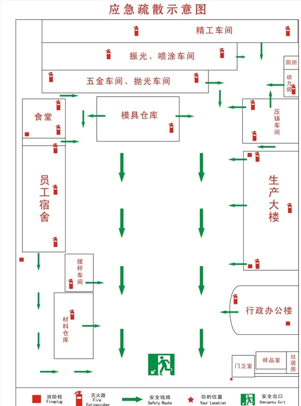 应急疏散示意图图片