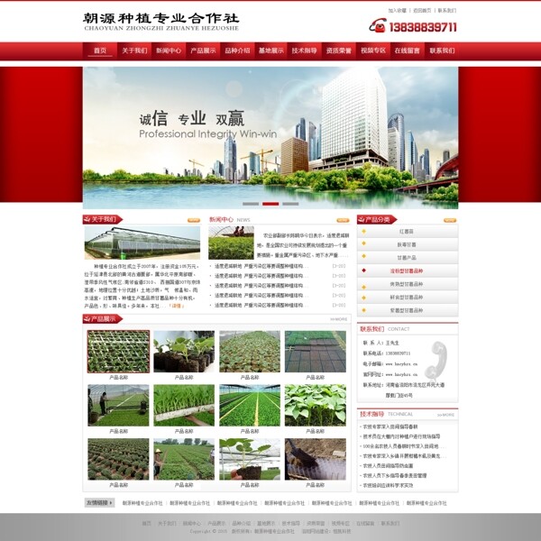 种植业网站设计