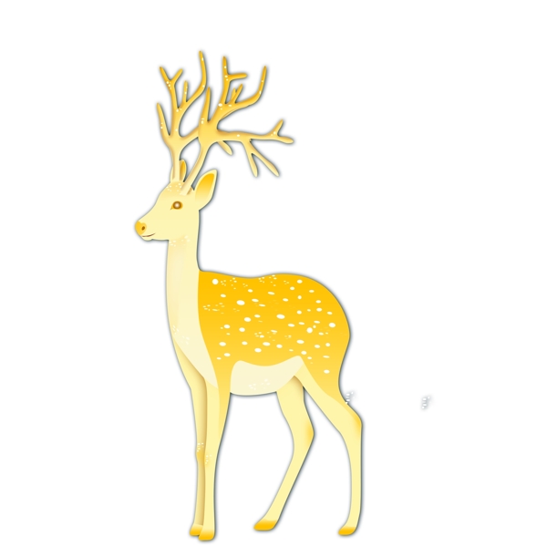 手绘一只小鹿动物设计