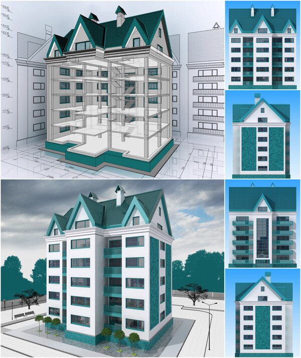 建筑模型图片