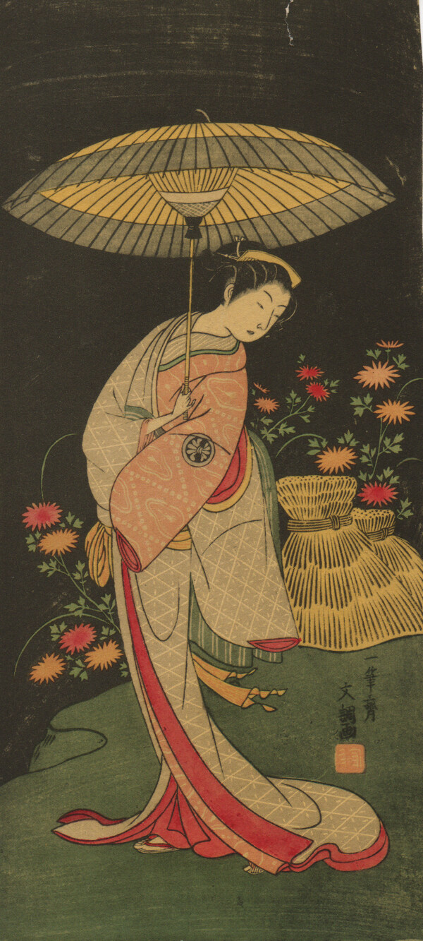 打伞的日本女人图片