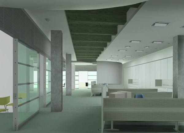 办公室建筑设计模型方案MAX0003