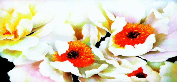 无框画油画花卉图片
