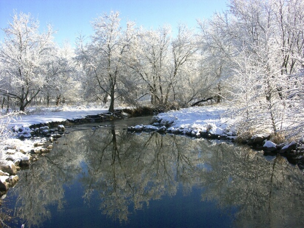冬季的河流图片