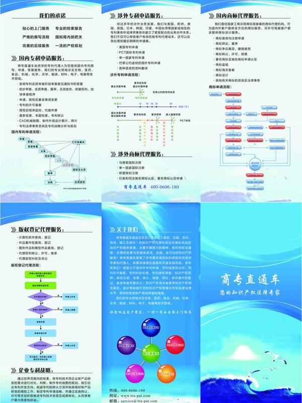 商务三折页图片