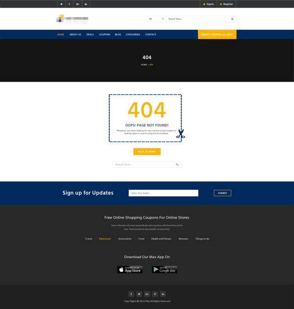 企业电子科技商务404错误界面