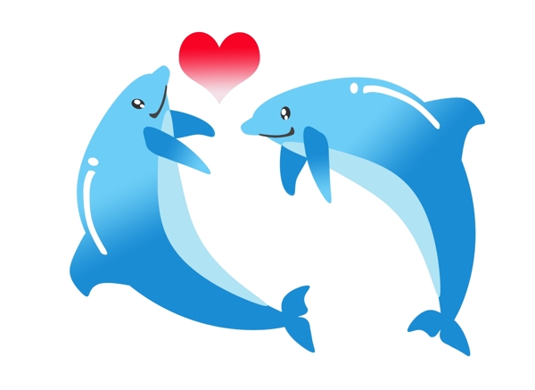 蓝色浪漫海豚
