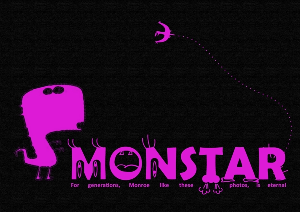 小怪兽monstarlogo设计