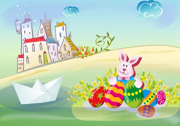 复活节卡通兔子图片
