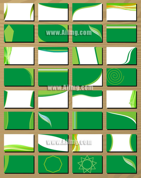 绿色名片模板矢量素材