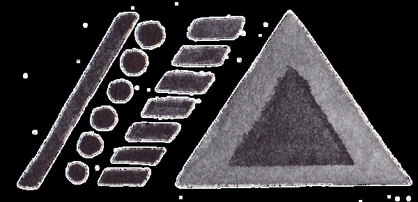 金字塔元素透明装饰素材