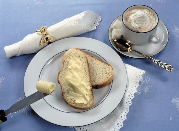 乳酪与咖啡早餐图片