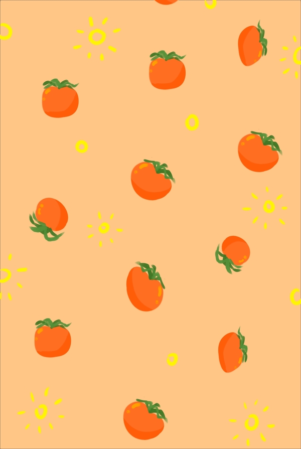 橘子底纹装饰插画