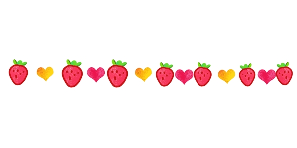 创意草莓分割线插画