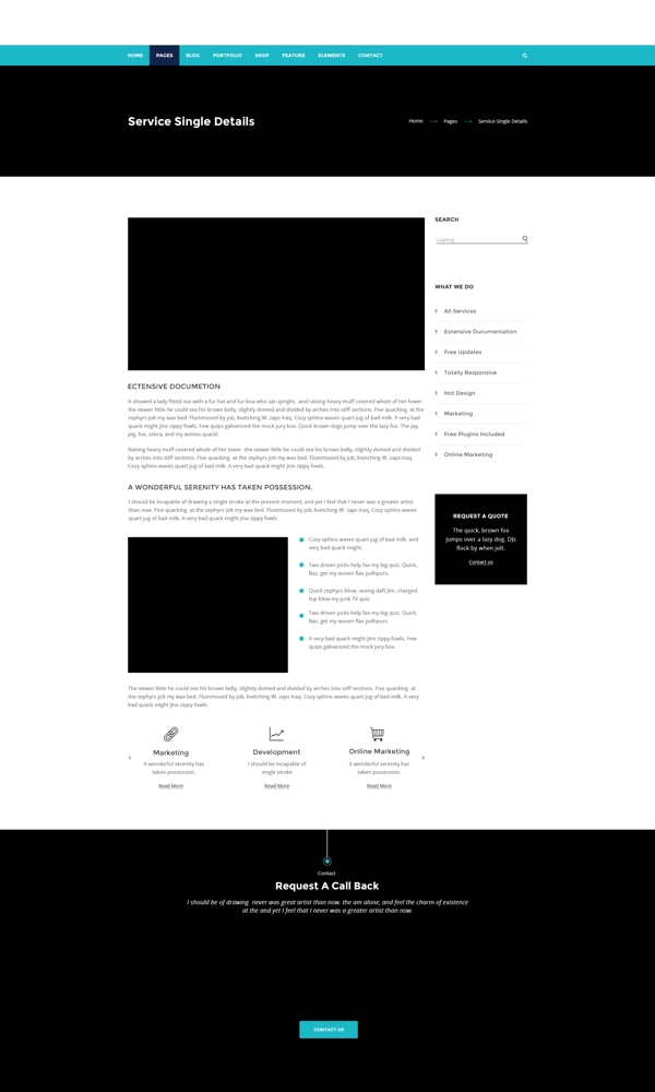 黑色网页界面PSD模板