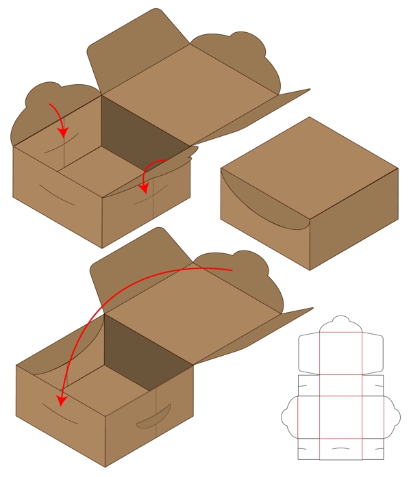 食品包装盒刀模图