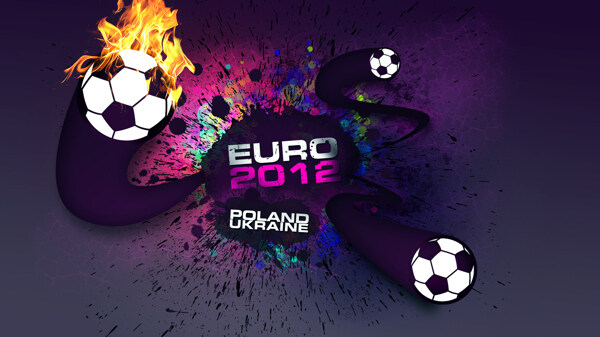 位图主题2012欧洲杯文字英文免费素材