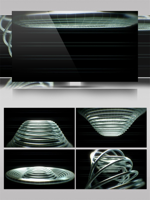 白色螺旋光纤动态视频素材