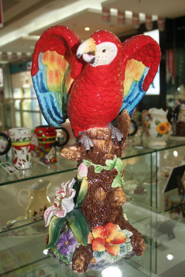 陶瓷工艺品鹦鹉图片