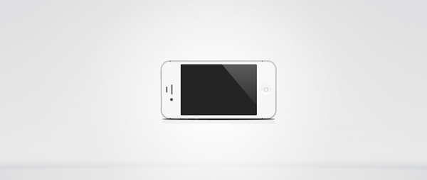 白色手机广告素材图片