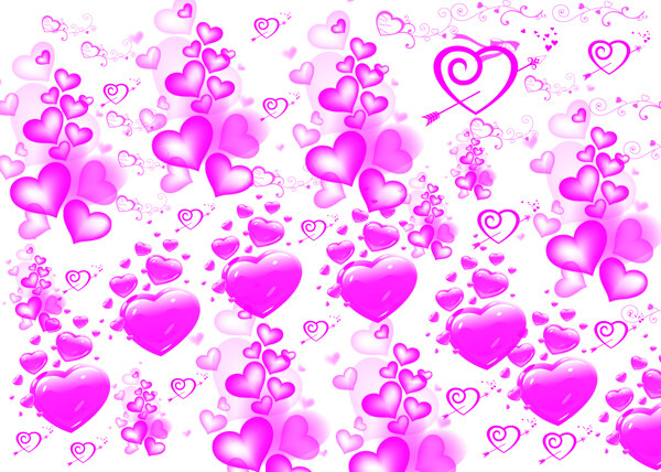 心型花纹粉色图片