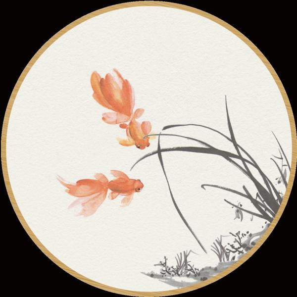 中式传统水墨画刺绣装饰画