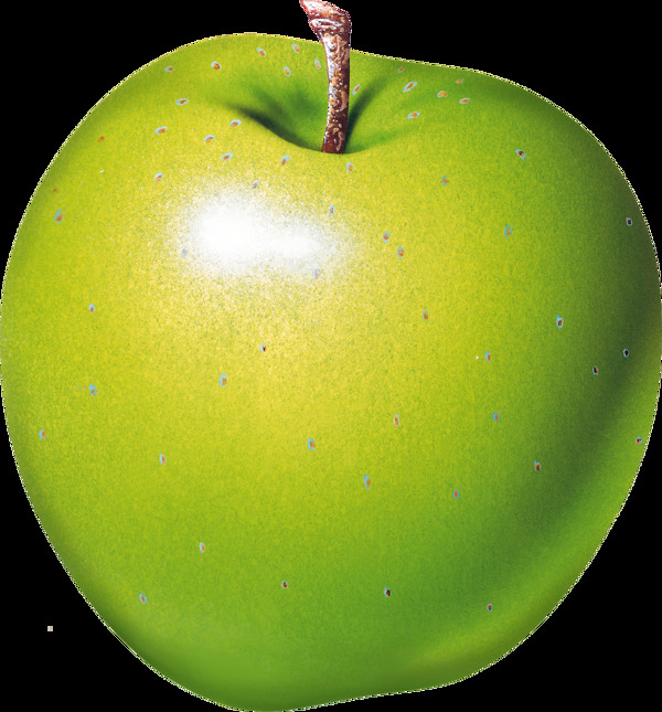 漂亮绿色的苹果图片免抠png透明图层素材