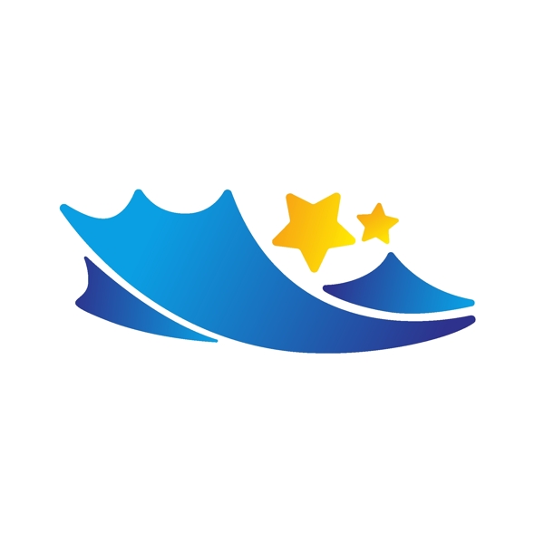 原创星星海浪logo