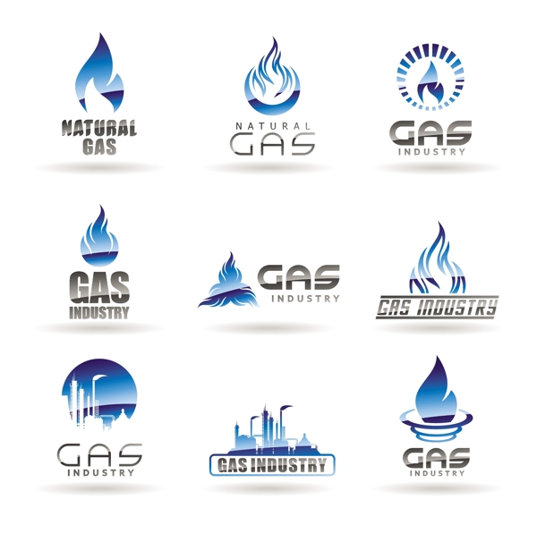 燃烧的火焰天然气企业logo设计图片