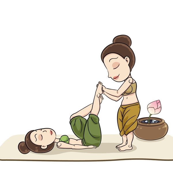 泰国传统背部女性师