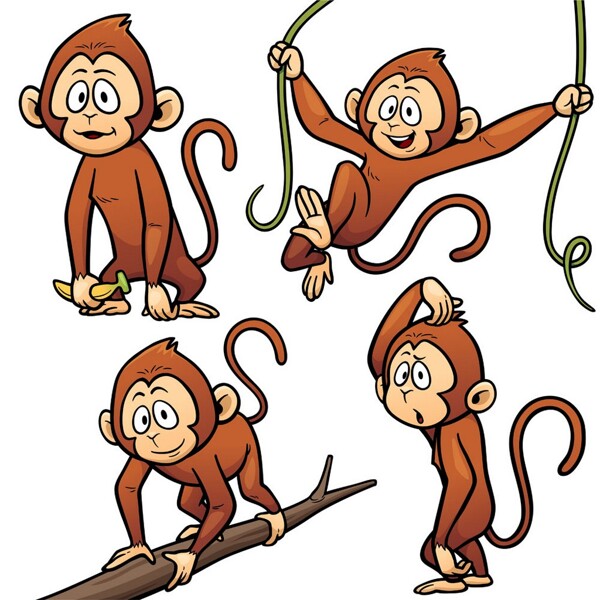 卡通猴子漫画图片