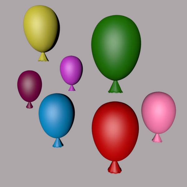 节日彩色气球气氛元素